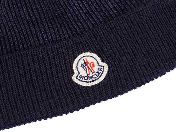 モンクレール 帽子 コピー MONCLER ニット帽 00217 00 04957 742 NAVY ネイビー ニットキャップ 帽子 メンズ レディース ユニセックス