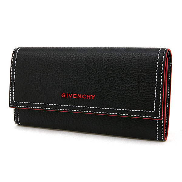 ジバンシー 財布コピー GIVENCHY 2018 Pandoraパンドラ(パンドラ) ステッチポイント 二つ折り長財布_BLACK