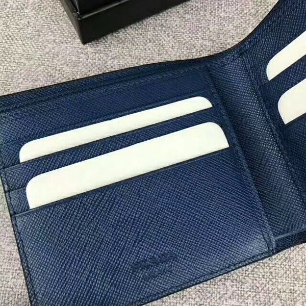 プラダ 財布コピーPRADA SAFFIANO 折りたたみ財布 2M0513 2EG0 F0VE2 NAVY サフィアーノカーフ