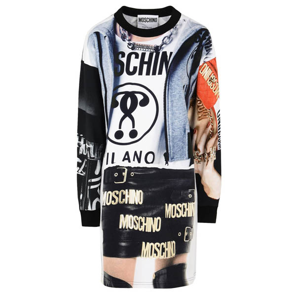 MOSCHINO モスキーノ コピー 2018 プリントスウェットミニワンピース 0409 5427 1888