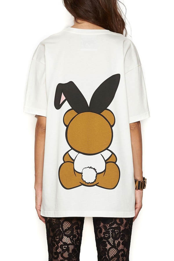 モスキーノ コピーMOSCHINO 2018 新作Cute teddy bear プリント Tシャツ