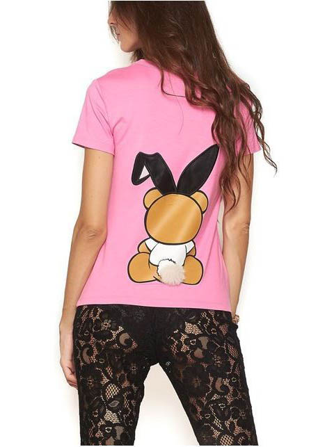 モスキーノ コピーMOSCHINO 2018 Teddy Bear PLAYBOY リアル シッポ付 Moschino Tシャツ・カットソー