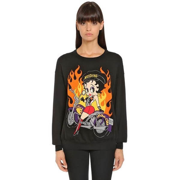 モスキーノ コピーMOSCHINO 2018 新作 Betty Boop ベティトレーナー MOSCHINOよりロングスリーブシャツ