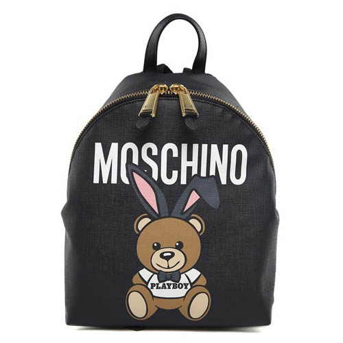 モスキーノ リュック コピー MOSCHINO☆Teddy Playboy レザーリュック