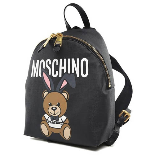 モスキーノ リュック コピー MOSCHINO☆Teddy Playboy レザーリュック