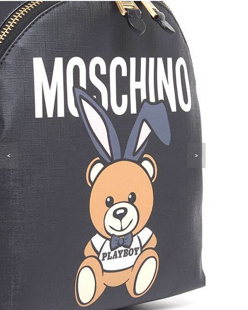 モスキーノ リュック コピー MOSCHINO☆Teddy Playboy レザーリュック