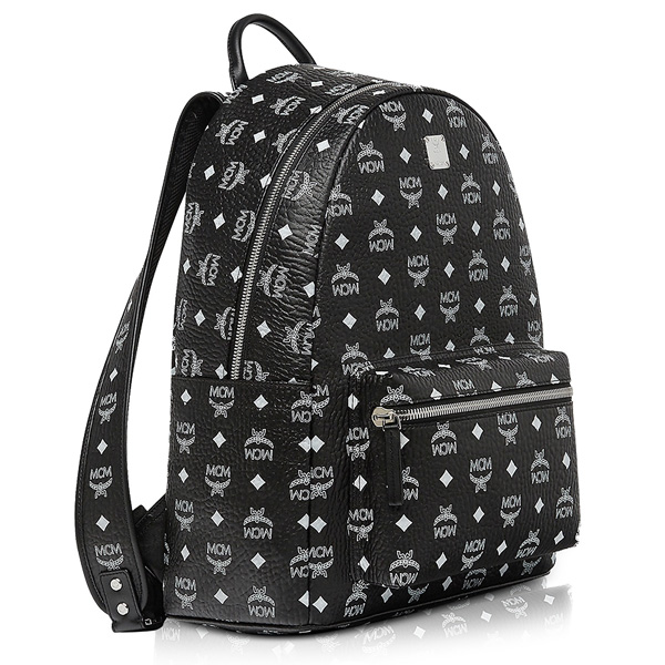 MCM リュック Black M White Logo Visetos Stark バックパック MCM コピー