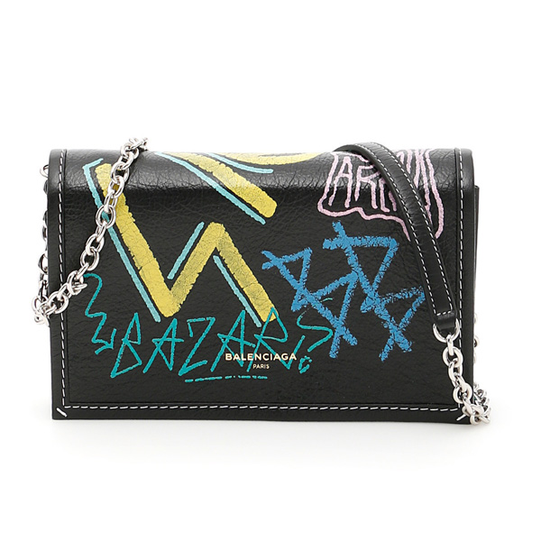 バレンシアガ ショルダーバッグ ポシェット 497938 0FE0N 1060 Graffiti Bazar clutch バレンシアガスーパーコピー