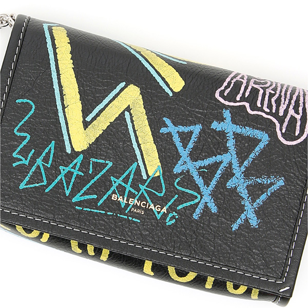 バレンシアガ ショルダーバッグ ポシェット 497938 0FE0N 1060 Graffiti Bazar clutch バレンシアガスーパーコピー