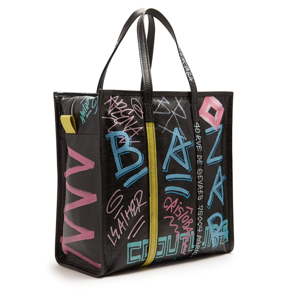 バレンシアガ クラッチバッグ Bazar Graffiti Clutch in Arena Leather バレンシアガスーパーコピー