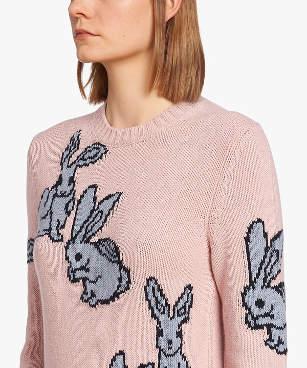 プラダ ラビット ニット・セーター プラダ うさぎ ニットRABBIT INTARSIA CASHMERE BLEND SWEATER スーパーコピー