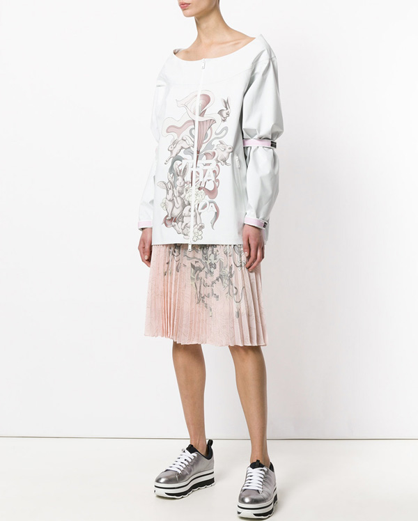 プラダ ラビット 291363 1QBT F0384 LOOK24 RABBIT & LILY PRINTED OFF SHOULDER JACKET スーパーコピー