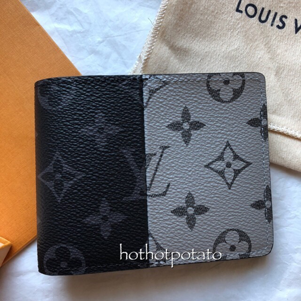 MULTIPLE WALLET ルイヴィトン モノグラムエクリプス 折りたたみ財布  2018SS M63025 ルイヴィトン 財布コピー