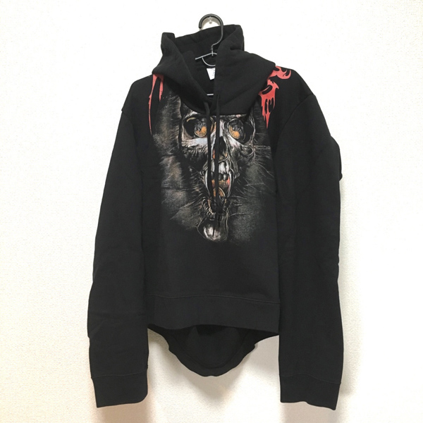 ヴェトモン パーカー コピー VETEMENTS Goth skull フーディー/パーカー ヴェトモン スカルプリント ウォシュ加工フーディー