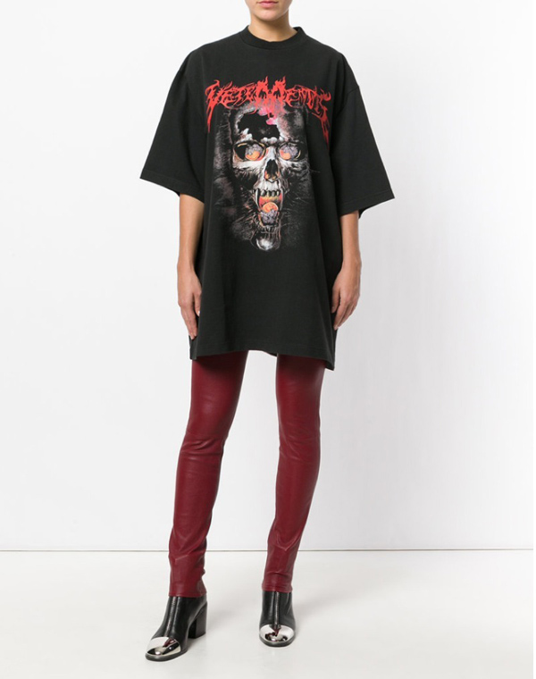 ヴェトモン tシャツ コピー VETEMENTS Heavy Metal オーバーサイズ Tシャツ デザインプリント