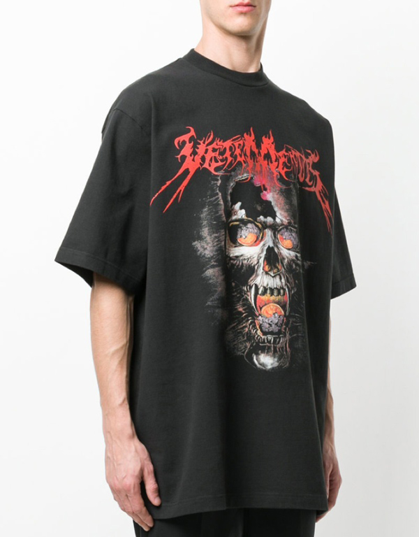 ヴェトモン tシャツ コピー VETEMENTS Heavy Metal オーバーサイズ Tシャツ デザインプリント