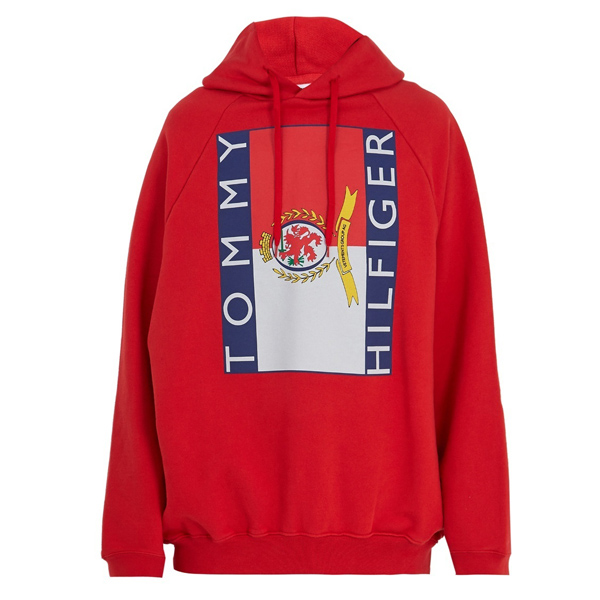 ヴェトモン パーカー コピー VETEMENTS Tommy Hilfiger ロゴ パーカー フーディ トミーヒルフィガー コラボレーション フード コットンブレンドスエットシャツ