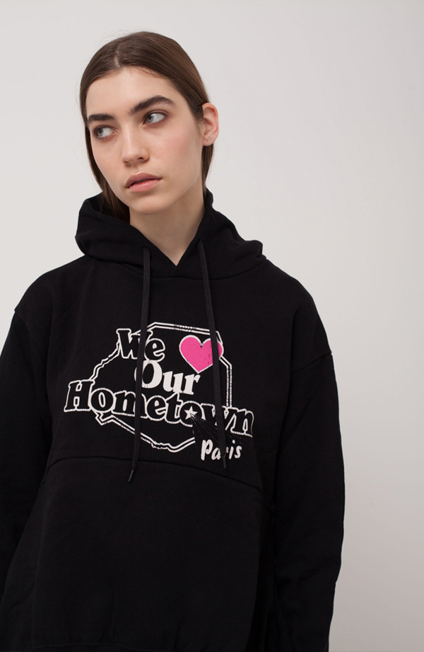 ヴェトモン パーカー コピー VETEMENTS Hometownカットディティールフードパーカー