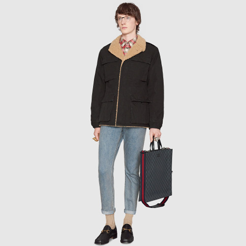 グッチ バッグ トート コピー グッチ 18SS ソフト GGスプリーム トートバッグ ブラック