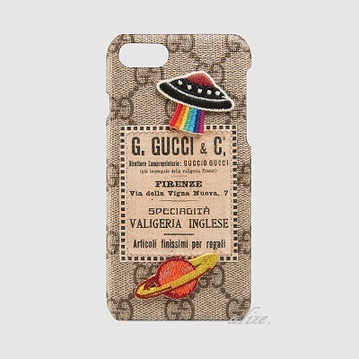 グッチ スマホケース コピーグッチ 刺繍が可愛い Courrier iPhone 6/7/8ケース 473913 K9GRT 8919 FL