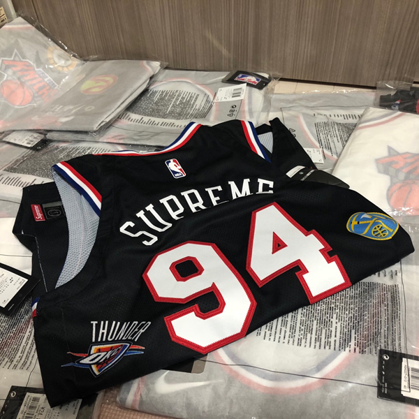 18SS スーパーコピー シュプリーム ナイキ NBA Authentic Jersey Black スポーツ