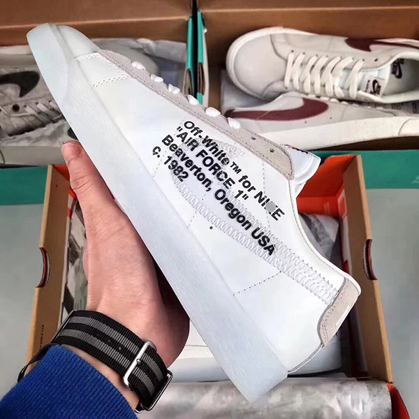 オフホワイト コピー OFF-WHITE OFF-White x ナイキ AIR FORCE 1 Blazer Low 443903-111 スニーカー