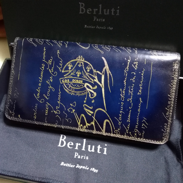 ベルルッティ財布 コピーBerluti ダブルスタンプxシルバーパティーヌ希少品 ベルルッティ ITAUBA