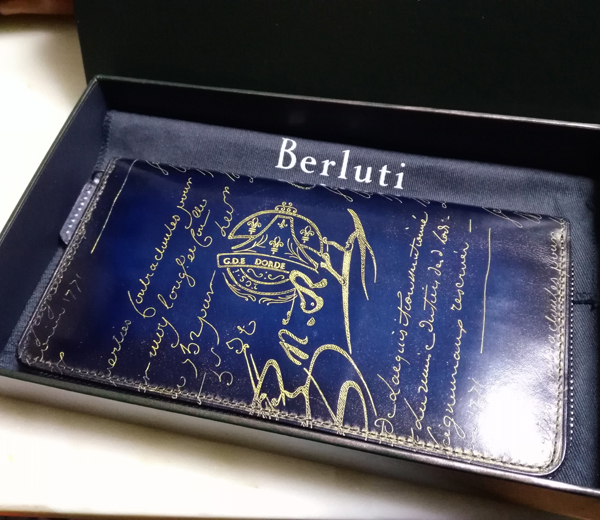 ベルルッティ財布 コピーBerluti ダブルスタンプxシルバーパティーヌ希少品 ベルルッティ ITAUBA