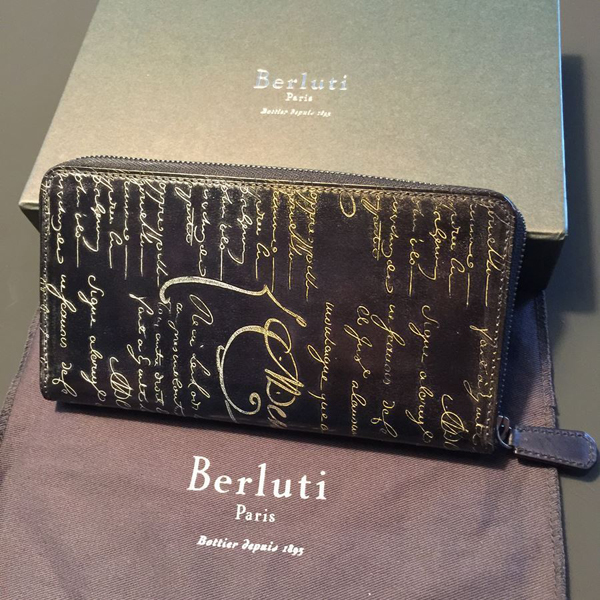 ベルルッティ財布 コピーBerluti ゴールド×シルバーパティーヌ V字オープン長財布