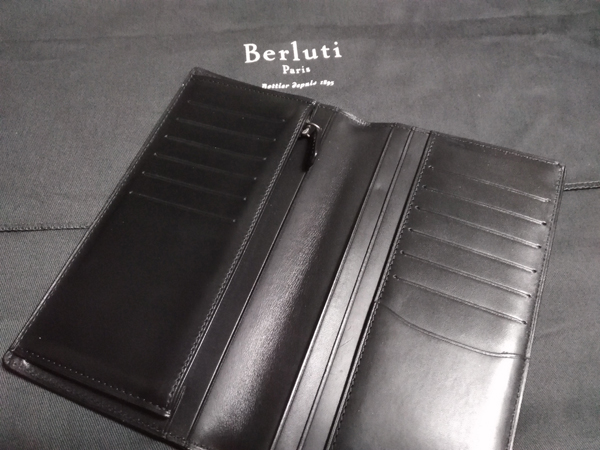 ダブルスタンプxシルバーパティーヌ希少品 ベルルッティ財布 コピーBerluti EBENE