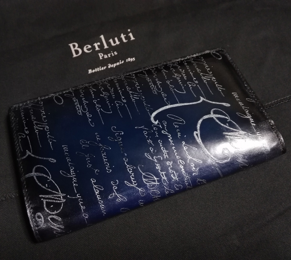 ダブルスタンプxシルバーパティーヌ希少品 ベルルッティ財布 コピーBerluti EBENE