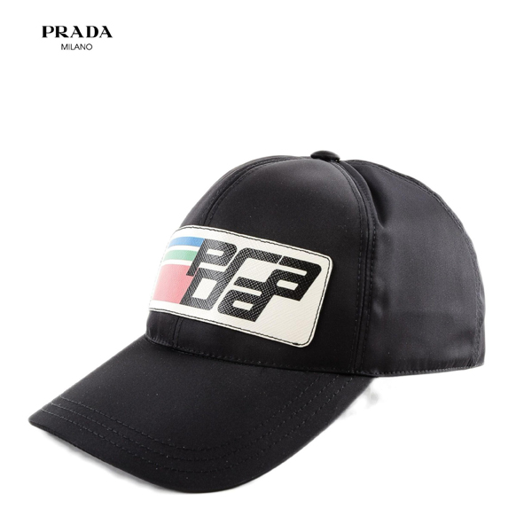 プラダ キャップスーパーコピーPRADA ロゴ キャップ SAFFIANO LOGO NYLON BASEBALL CAP_BLACK_68I-GFG017