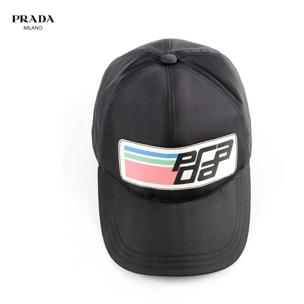 プラダ キャップスーパーコピーPRADA ロゴ キャップ SAFFIANO LOGO NYLON BASEBALL CAP_BLACK_68I-GFG017