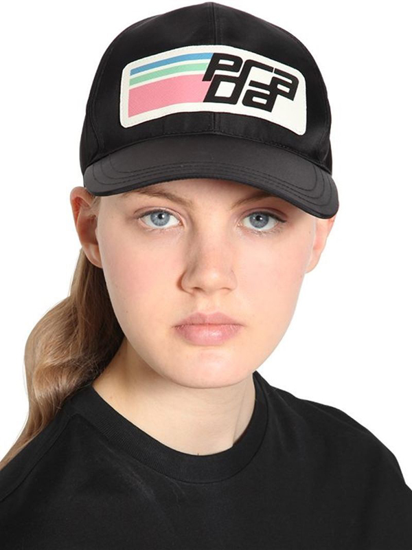 プラダ キャップスーパーコピーPRADA ロゴ キャップ SAFFIANO LOGO NYLON BASEBALL CAP_BLACK_68I-GFG017