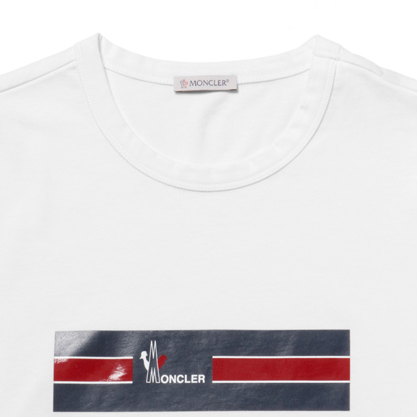 モンクレール MONCLER Tシャツ コピー メンズ 8037150 8390T 001 半袖Tシャツ WHITE ホワイト