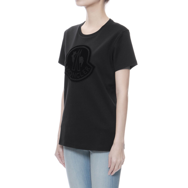 モンクレール MONCLER Tシャツ コピー レディース 8059200 8391N 999 半袖Tシャツ BLACK ブラック