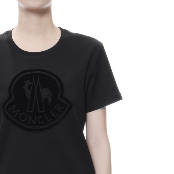 モンクレール MONCLER Tシャツ コピー レディース 8059200 8391N 999 半袖Tシャツ BLACK ブラック